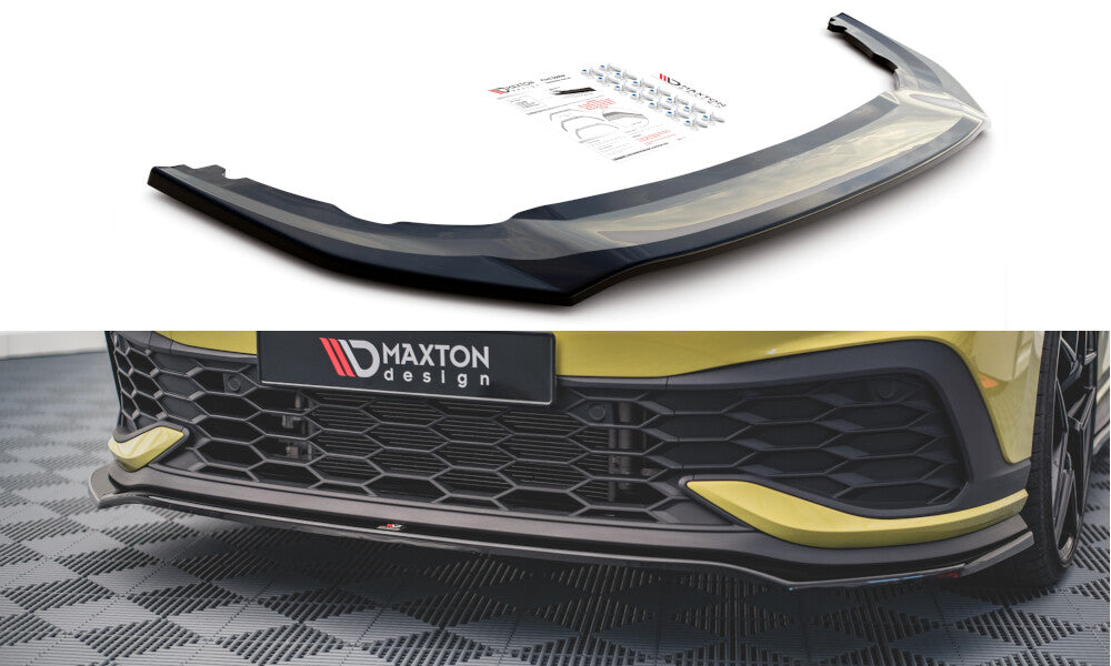 Frontlippe V.3 passend für VW Golf GTI Clubsport Mk8 schwarz Hochglanz