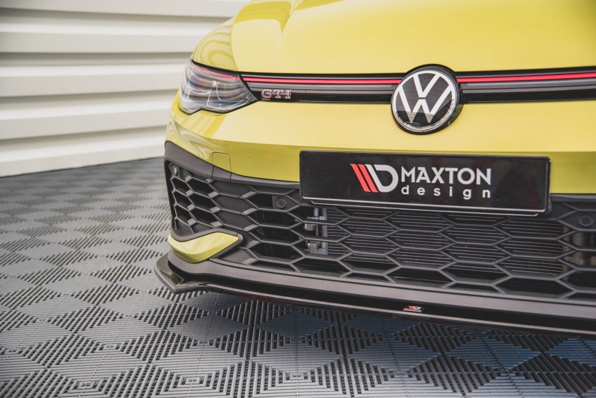 Frontlippe V.3 passend für VW Golf GTI Clubsport Mk8 schwarz Hochglanz