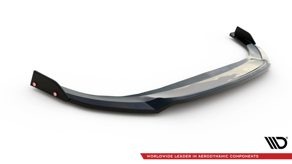 Frontlippe V.3 passend für VW Golf GTI / GTE / R-Line Mk8 FL schwarz Hochglanz + Flaps matt