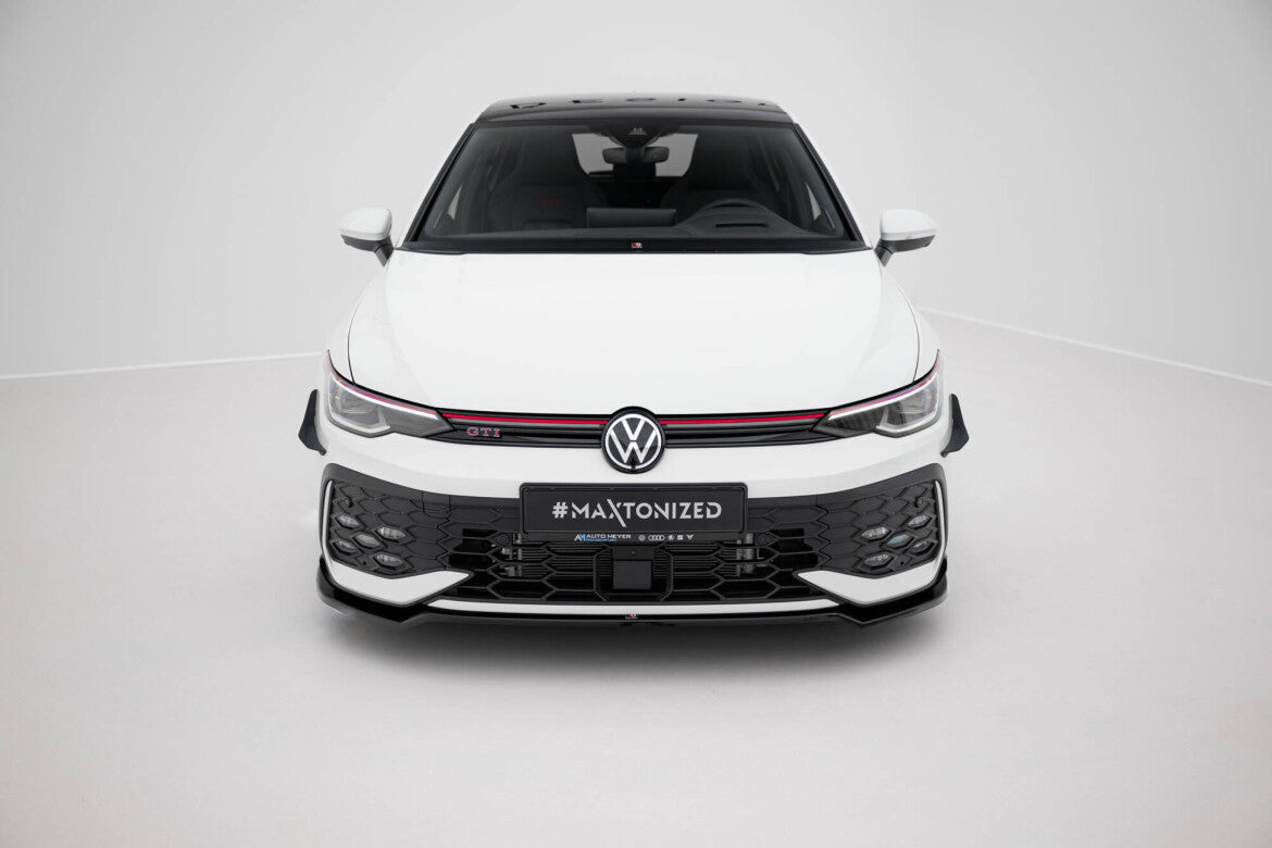 Frontlippe V.3 passend für VW Golf GTI / GTE / R-Line Mk8 FL schwarz Hochglanz