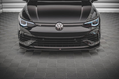 Frontlippe V.3 passend für VW Golf R Hatchback / Variant Mk8 schwarz Hochglanz