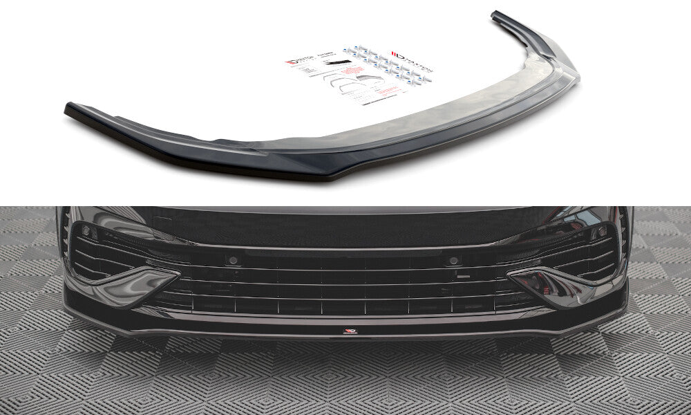 Frontlippe V.3 passend für VW Golf R Hatchback / Variant Mk8 schwarz Hochglanz