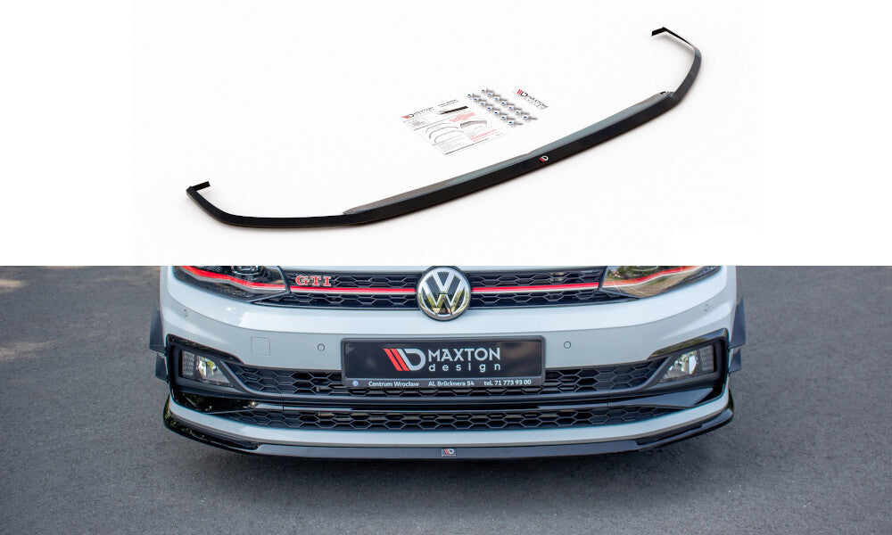 Frontlippe V.3 passend für VW Polo GTI / R-line Mk6 schwarz Hochglanz