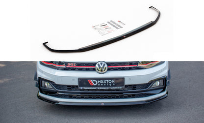 Frontlippe V.3 passend für VW Polo GTI / R-line Mk6 schwarz Hochglanz