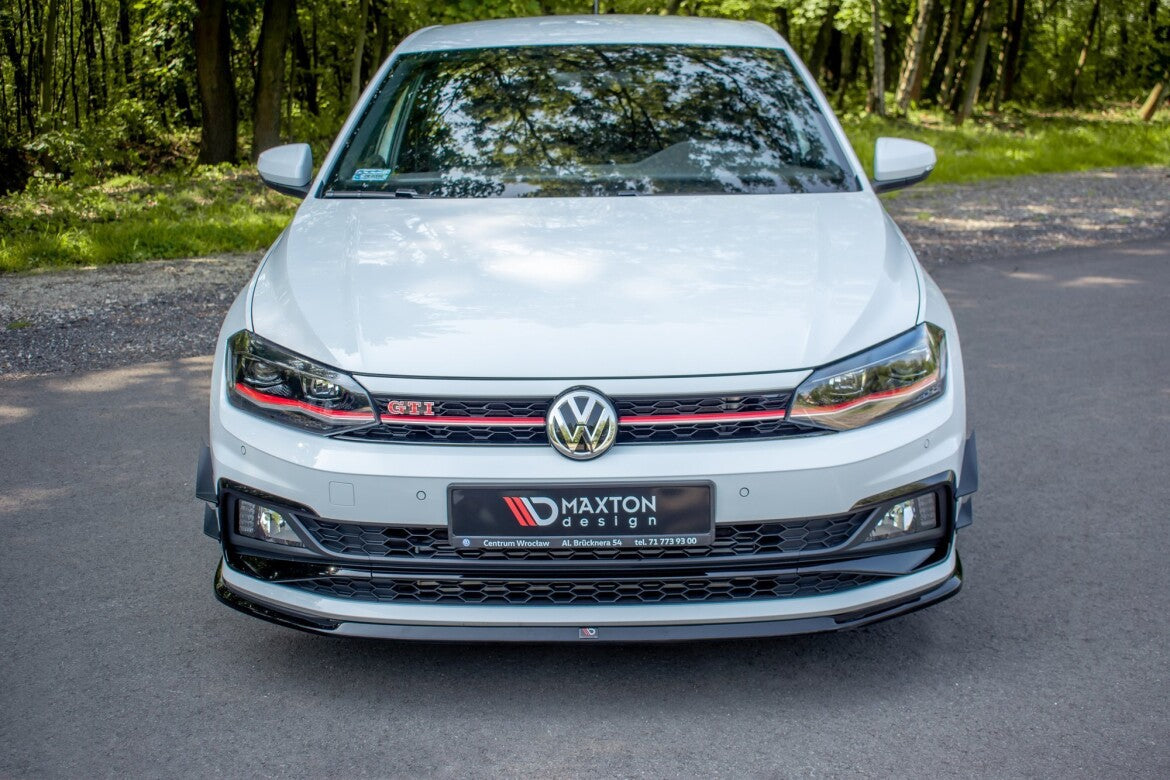 Frontlippe V.3 passend für VW Polo GTI / R-line Mk6 schwarz Hochglanz