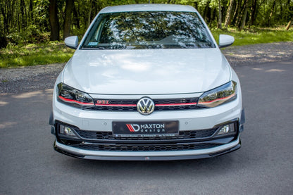 Frontlippe V.3 passend für VW Polo GTI / R-line Mk6 schwarz Hochglanz