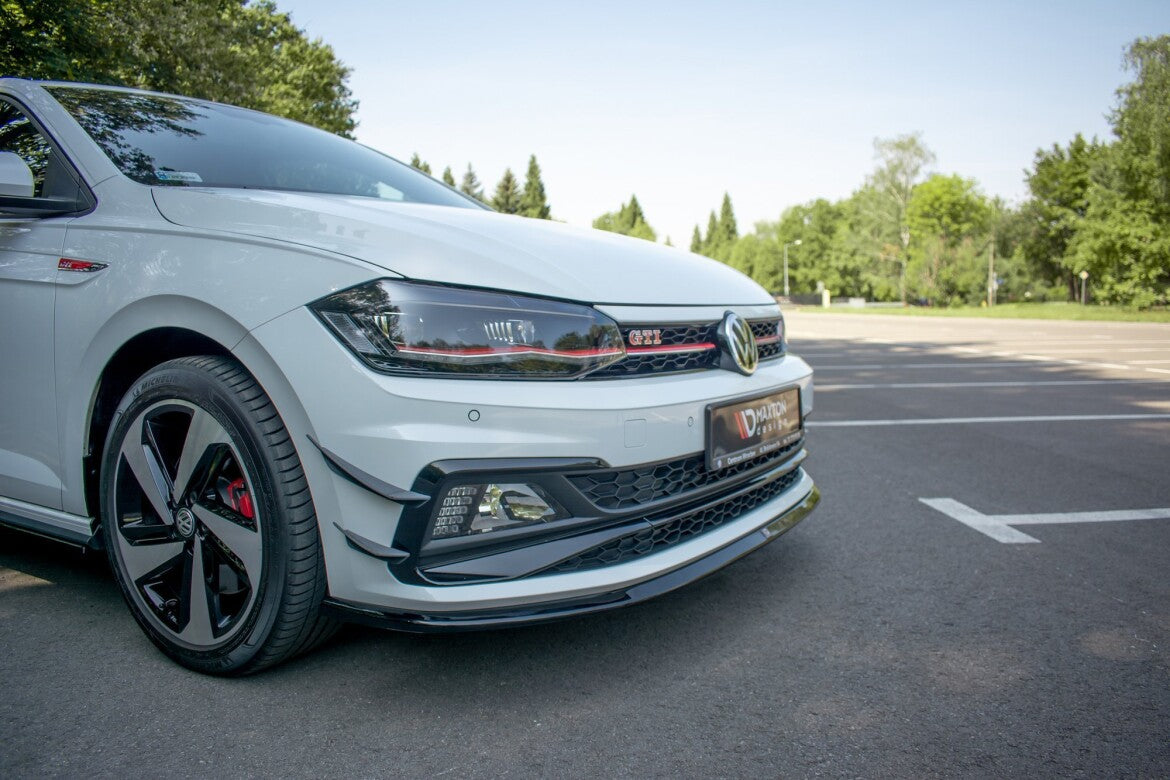 Frontlippe V.3 passend für VW Polo GTI / R-line Mk6 schwarz Hochglanz