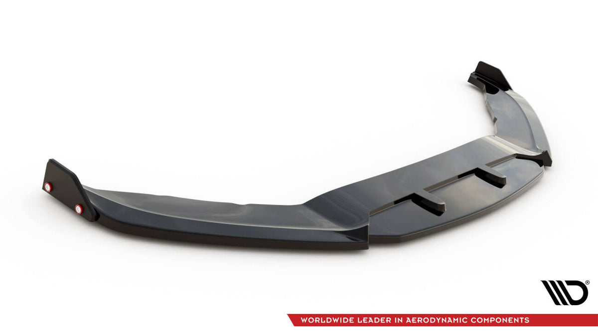 Frontlippe V.3 passend für VW Scirocco R Mk3 schwarz Hochglanz + Flaps matt