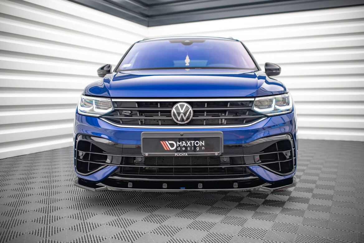 Frontlippe V.3 passend für VW Tiguan R / R-Line Mk2 FL schwarz Hochglanz