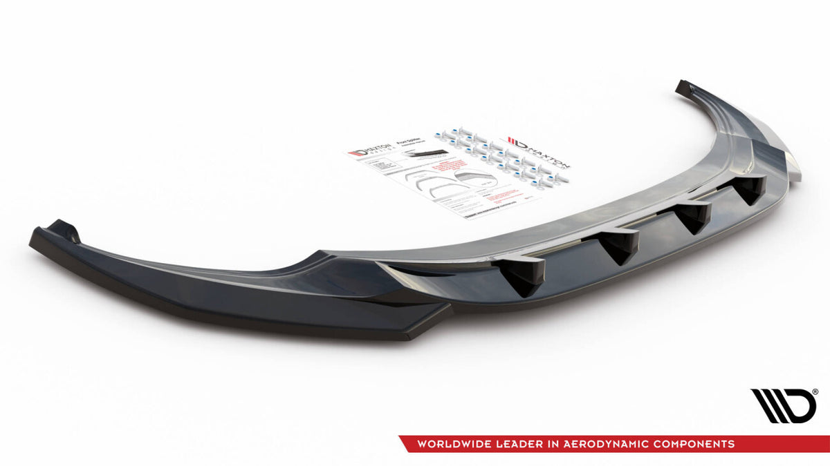 Frontlippe V.3 passend für VW Tiguan R / R-Line Mk2 FL schwarz Hochglanz