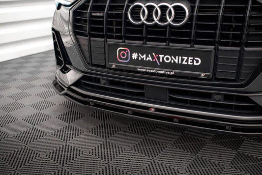 Frontlippe V.4 passend für Audi Q3 Sportback / SUV S-Line F3 schwarz Hochglanz