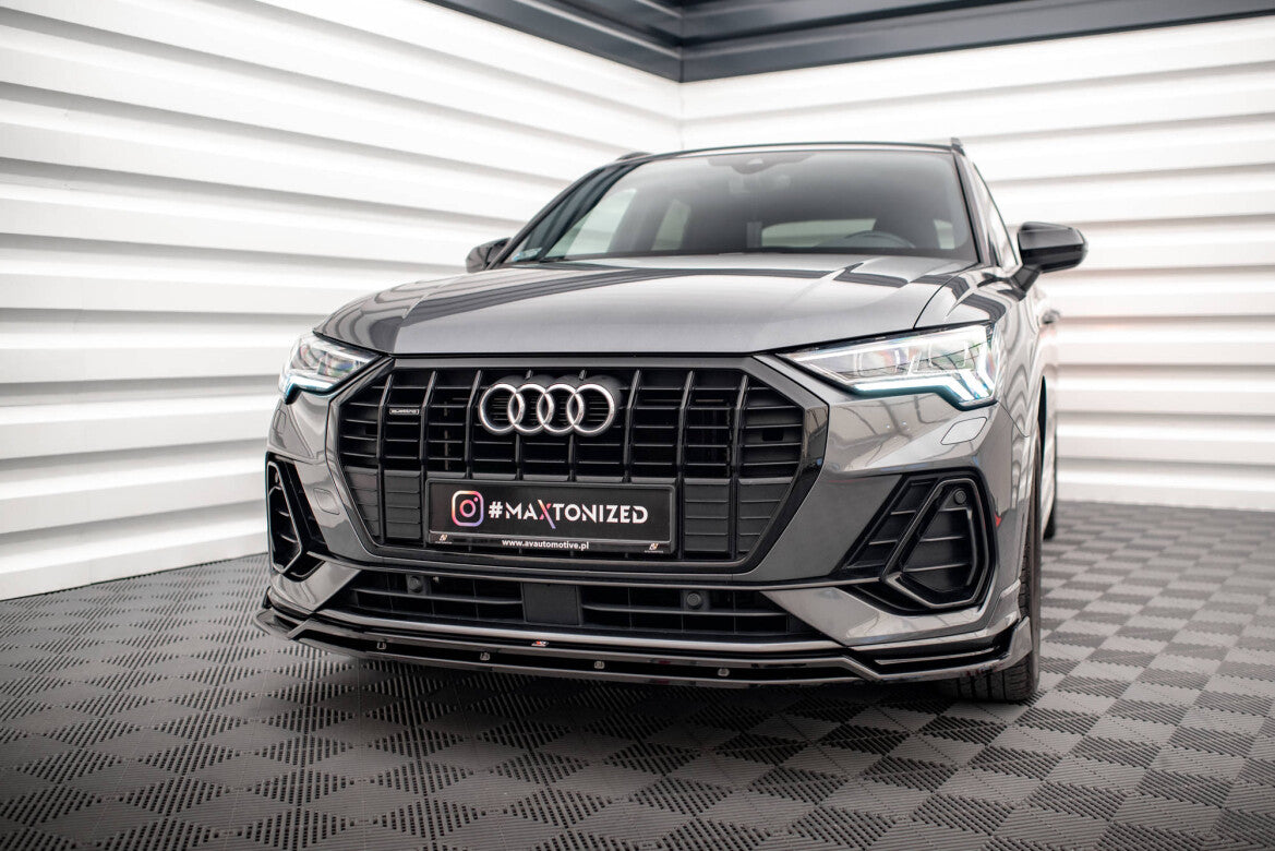 Frontlippe V.4 passend für Audi Q3 Sportback / SUV S-Line F3 schwarz Hochglanz