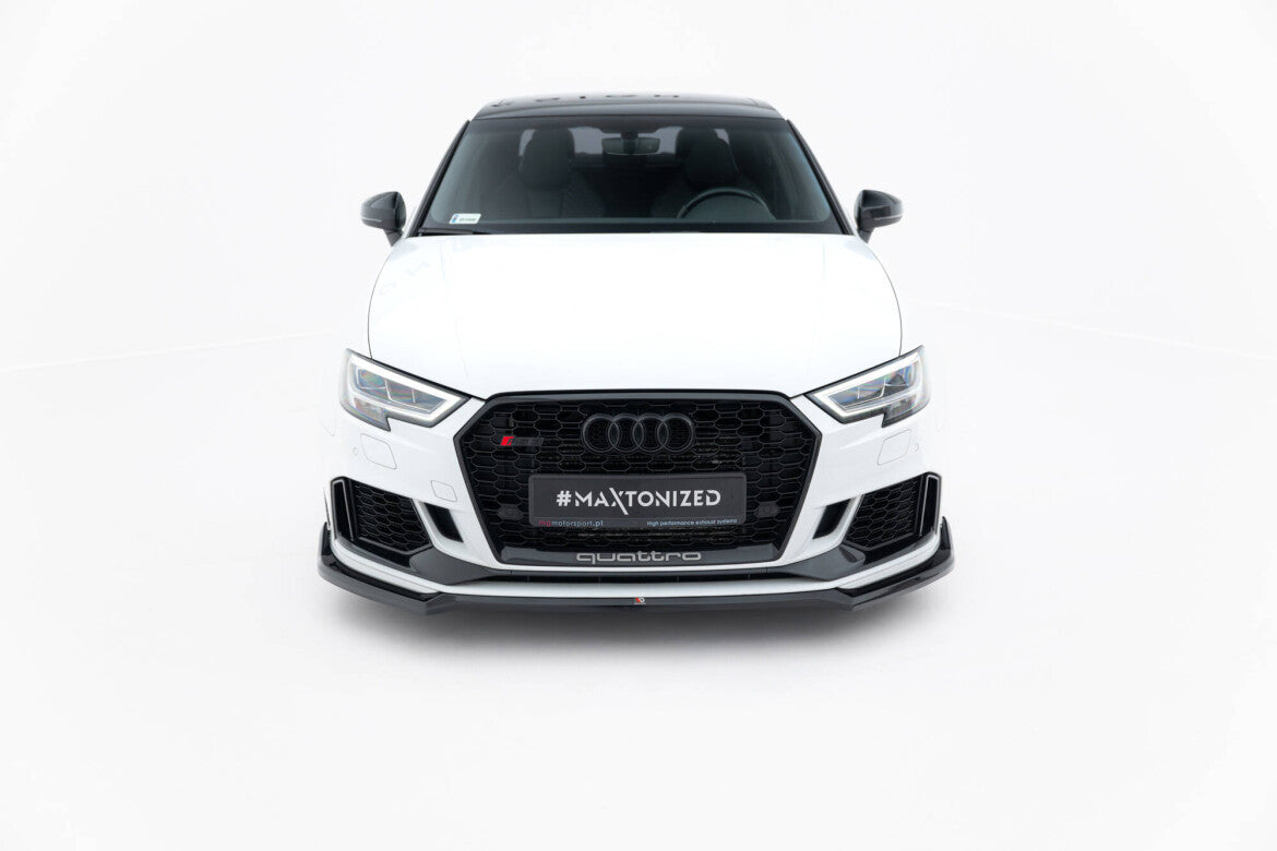 Frontlippe V.4 passend für Audi RS3 Limousine 8V FL schwarz Hochglanz