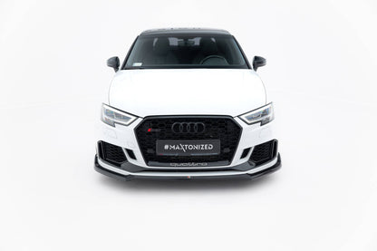 Frontlippe V.4 passend für Audi RS3 Limousine 8V FL schwarz Hochglanz