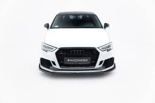 Frontlippe V.4 passend für Audi RS3 Limousine 8V FL schwarz Hochglanz