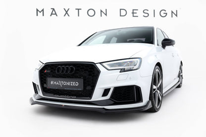 Frontlippe V.4 passend für Audi RS3 Limousine 8V FL schwarz Hochglanz