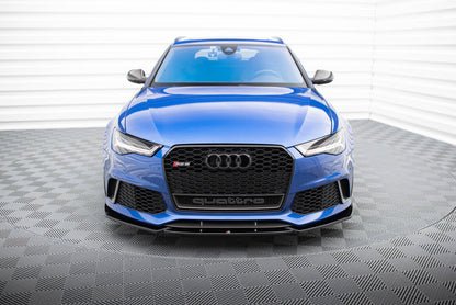 Frontlippe V.4 passend für Audi RS6 C7 / C7 FL schwarz Hochglanz