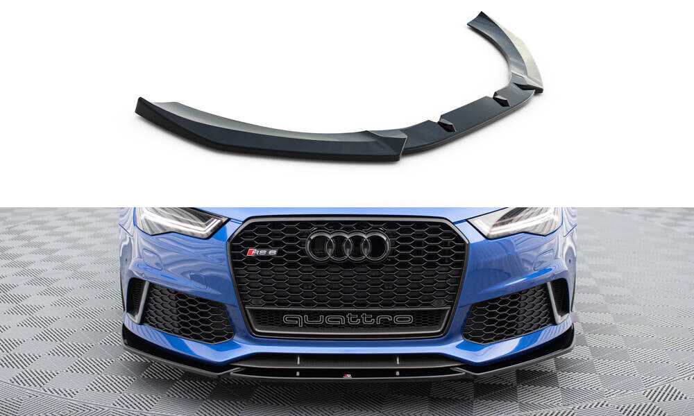 Frontlippe V.4 passend für Audi RS6 C7 / C7 FL schwarz Hochglanz