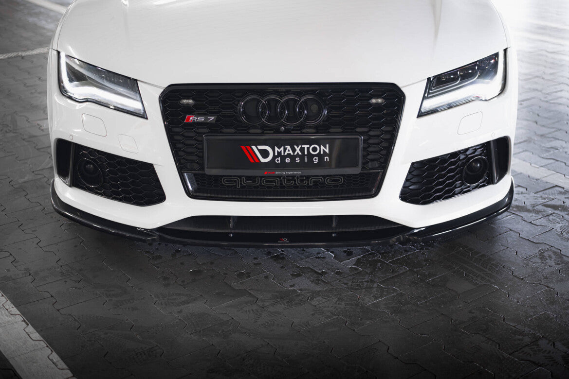 Frontlippe V.4 passend für Audi RS7 C7 schwarz Hochglanz
