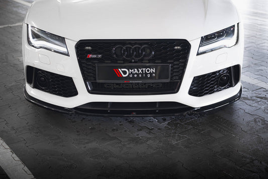 Frontlippe V.4 passend für Audi RS7 C7 schwarz Hochglanz