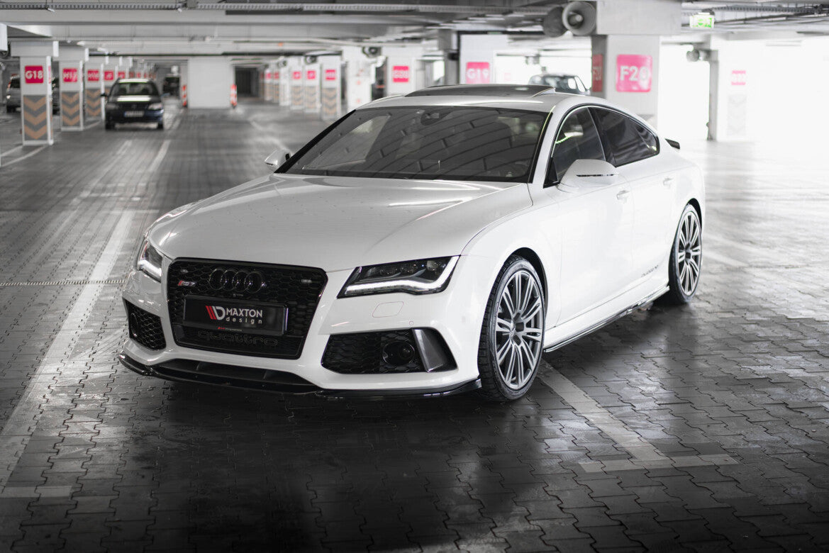 Frontlippe V.4 passend für Audi RS7 C7 schwarz Hochglanz