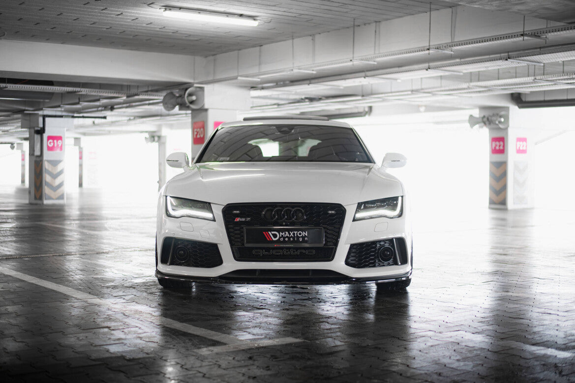 Frontlippe V.4 passend für Audi RS7 C7 schwarz Hochglanz