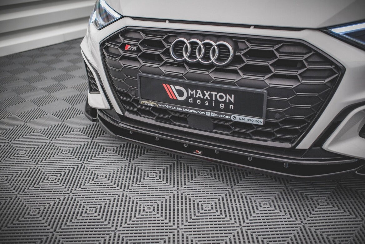 Frontlippe V.4 passend für Audi S3 / A3 S-Line 8Y schwarz Hochglanz