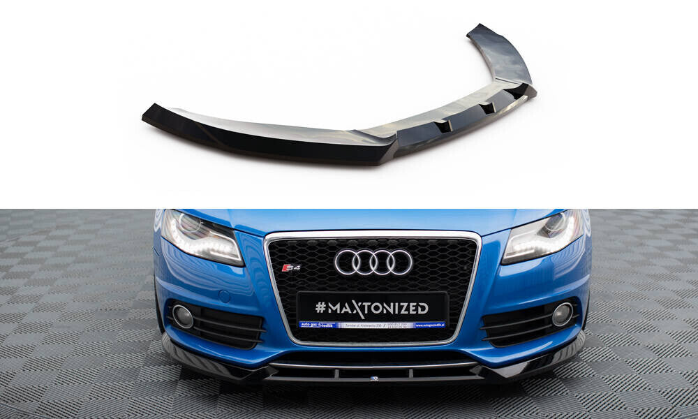 Frontlippe V.4 passend für Audi S4 / A4 S-Line B8 schwarz Hochglanz