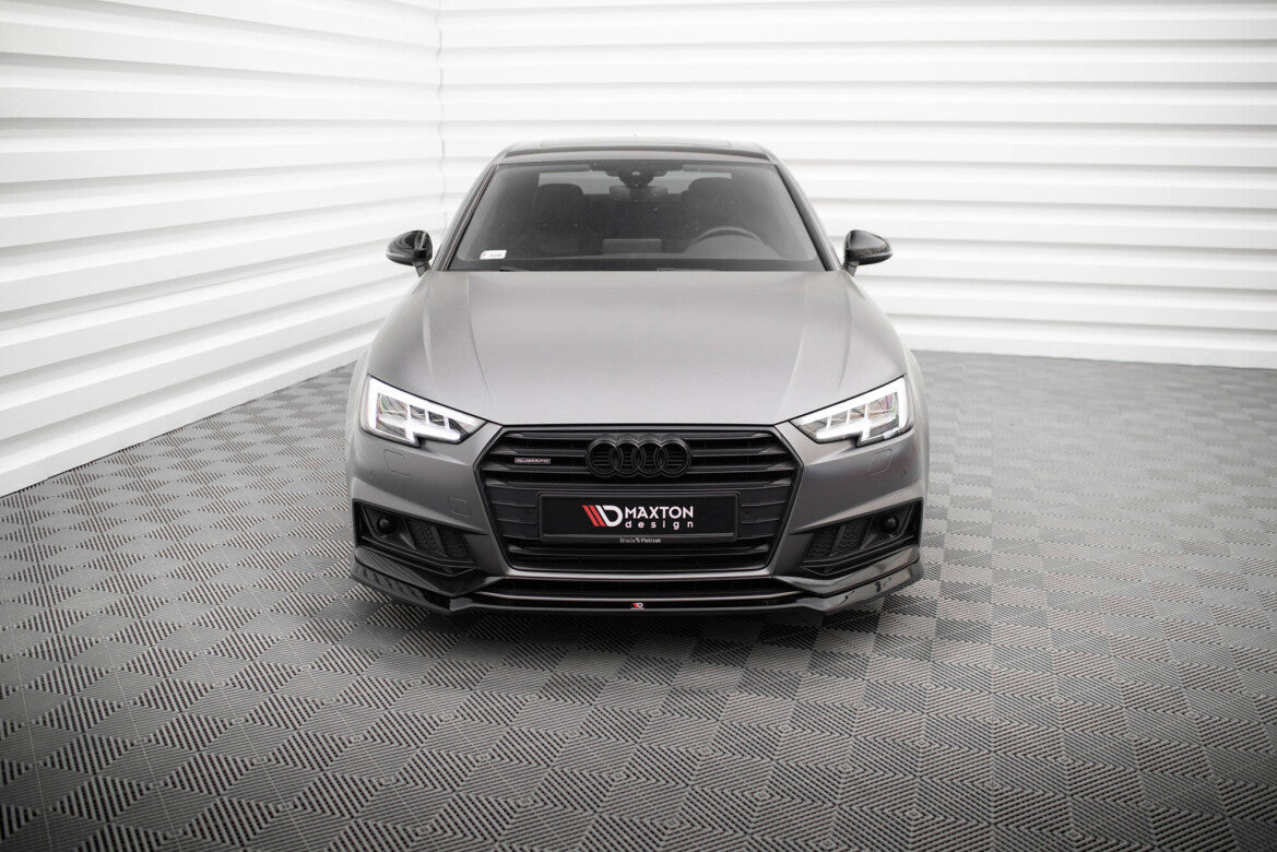 Frontlippe V.4 passend für Audi S4 / A4 S-Line B9 schwarz Hochglanz