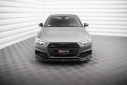 Frontlippe V.4 passend für Audi S4 / A4 S-Line B9 schwarz Hochglanz