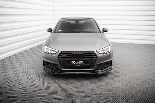 Frontlippe V.4 passend für Audi S4 / A4 S-Line B9 schwarz Hochglanz