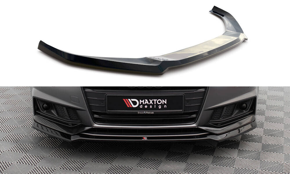 Frontlippe V.4 passend für Audi S4 / A4 S-Line B9 schwarz Hochglanz