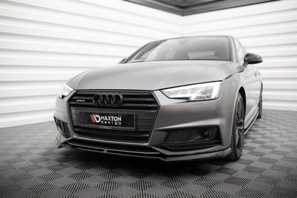 Frontlippe V.4 passend für Audi S4 / A4 S-Line B9 schwarz Hochglanz