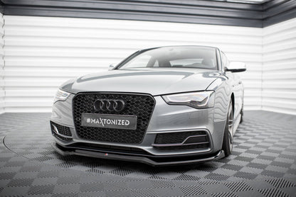 Frontlippe V.4 passend für Audi S5 / A5 S-Line 8T FL schwarz Hochglanz