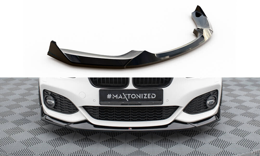 Frontlippe V.4 passend für BMW 1er M-Paket / M140i F20 FL schwarz Hochglanz
