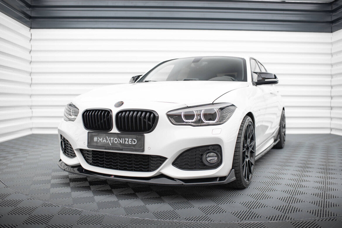 Frontlippe V.4 passend für BMW 1er M-Paket / M140i F20 FL schwarz Hochglanz