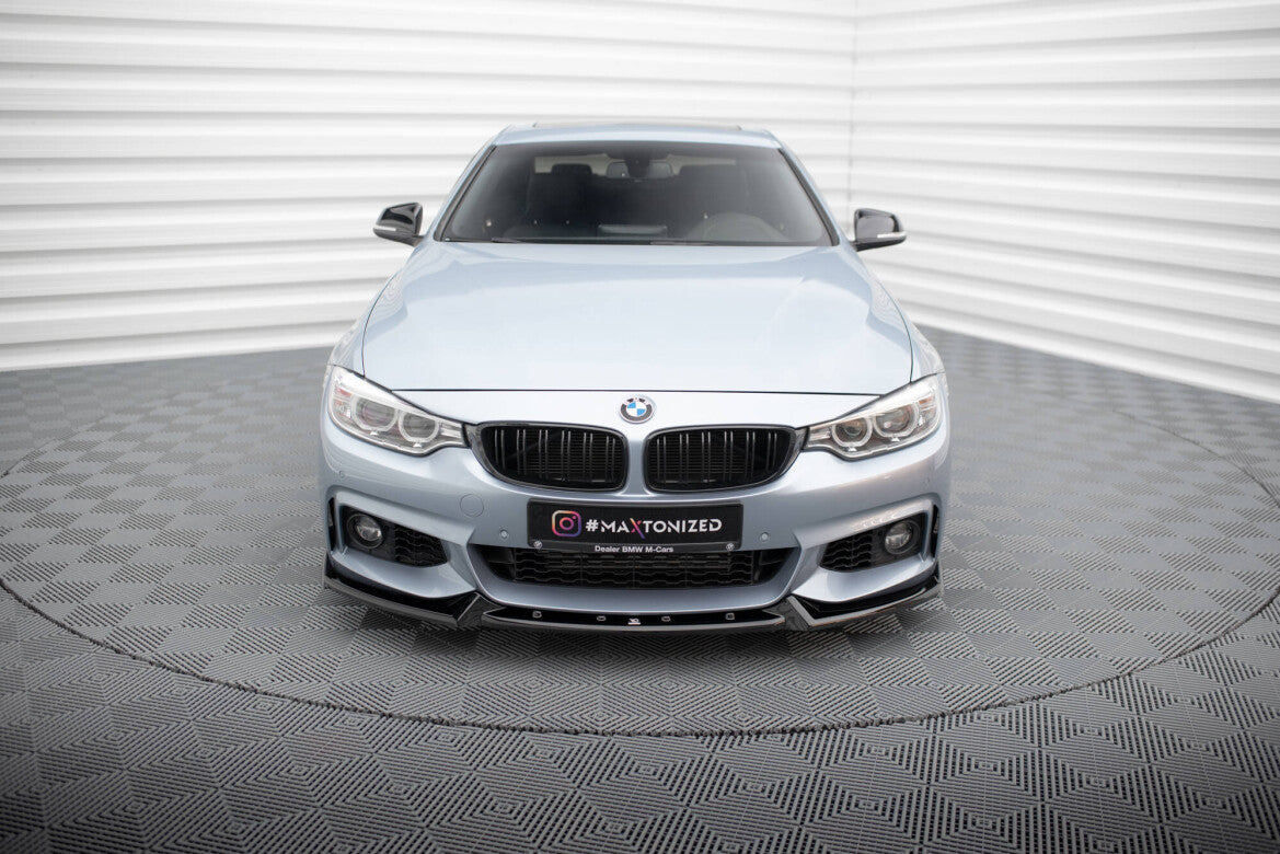 Frontlippe V.4 passend für BMW 4er Coupe / Gran Coupe / Cabrio M-Paket F32 / F36 / F33 schwarz Hochglanz