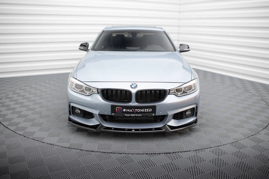Frontlippe V.4 passend für BMW 4er Coupe / Gran Coupe / Cabrio M-Paket F32 / F36 / F33 schwarz Hochglanz