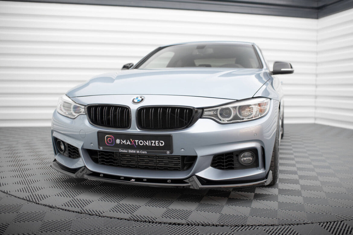 Frontlippe V.4 passend für BMW 4er Coupe / Gran Coupe / Cabrio M-Paket F32 / F36 / F33 schwarz Hochglanz