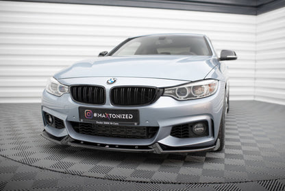 Frontlippe V.4 passend für BMW 4er Coupe / Gran Coupe / Cabrio M-Paket F32 / F36 / F33 schwarz Hochglanz