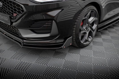 Frontlippe V.4 passend für Ford Fiesta ST / ST-line Mk8 FL schwarz Hochglanz + Flaps matt