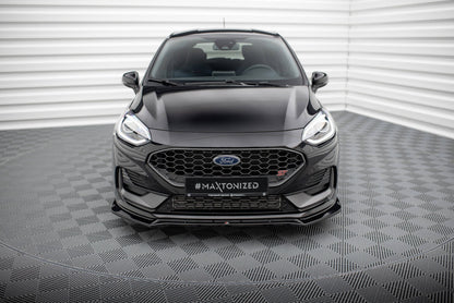 Frontlippe V.4 passend für Ford Fiesta ST / ST-line Mk8 FL schwarz Hochglanz