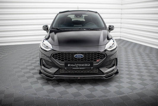 Frontlippe V.4 passend für Ford Fiesta ST / ST-line Mk8 FL schwarz Hochglanz