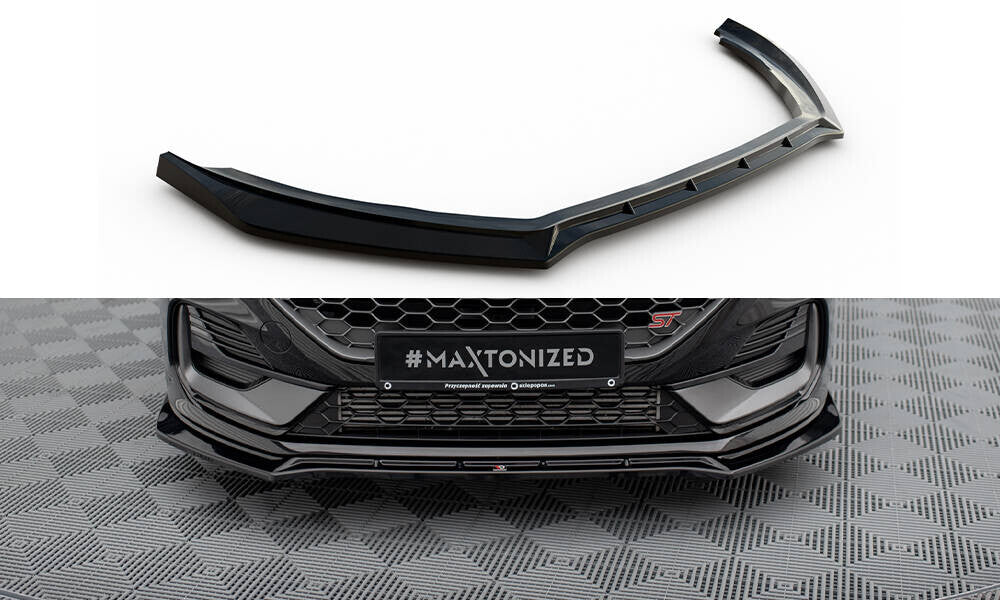 Frontlippe V.4 passend für Ford Fiesta ST / ST-line Mk8 FL schwarz Hochglanz