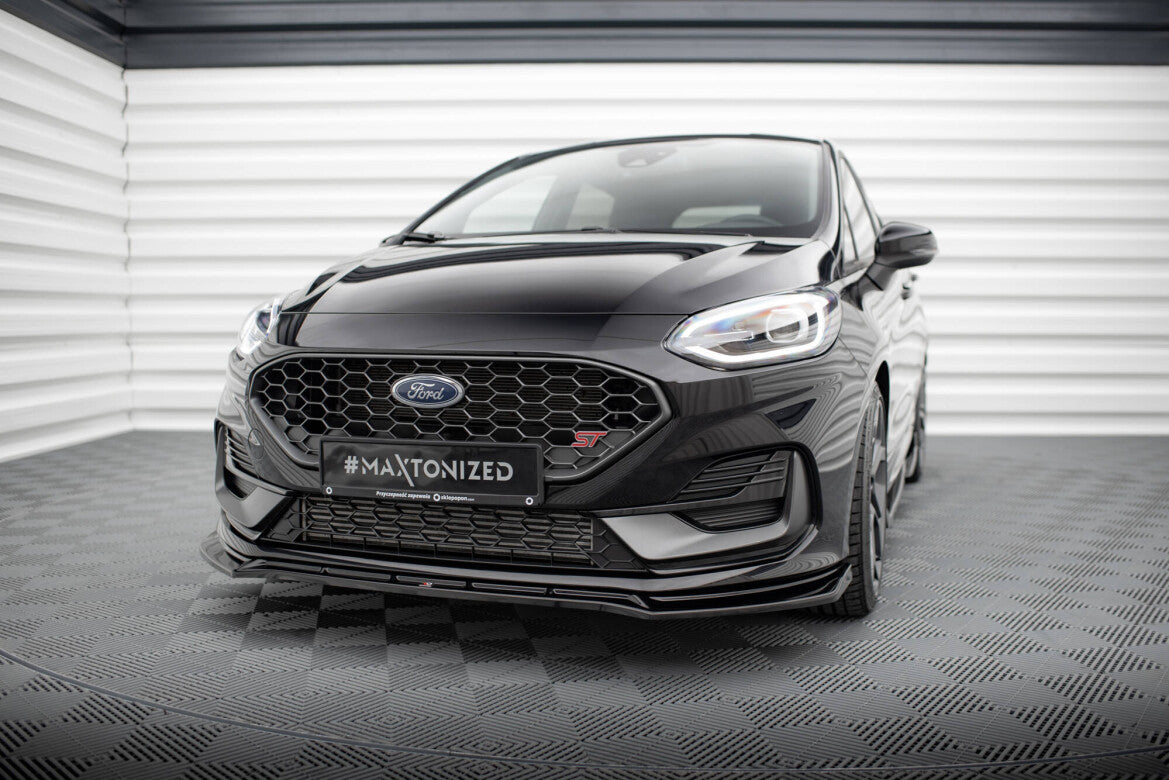 Frontlippe V.4 passend für Ford Fiesta ST / ST-line Mk8 FL schwarz Hochglanz