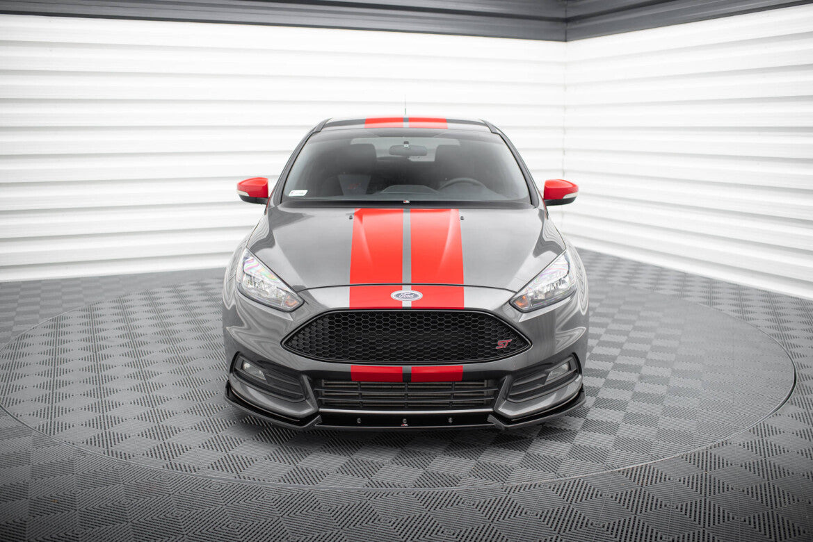 Frontlippe V.4 passend für Ford Focus ST Mk3 FL schwarz Hochglanz