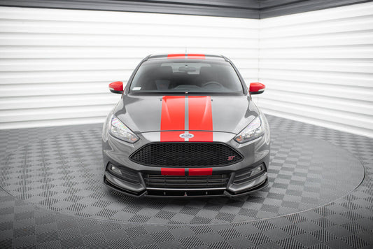 Frontlippe V.4 passend für Ford Focus ST Mk3 FL schwarz Hochglanz