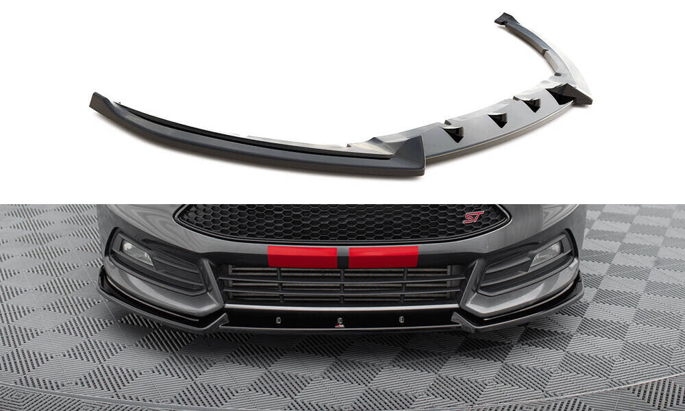 Frontlippe V.4 passend für Ford Focus ST Mk3 FL schwarz Hochglanz
