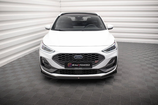 Frontlippe V.4 passend für Ford Focus ST / ST-Line Mk4 FL schwarz Hochglanz