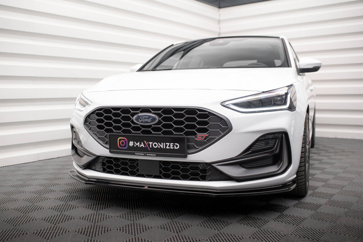 Frontlippe V.4 passend für Ford Focus ST / ST-Line Mk4 FL schwarz Hochglanz